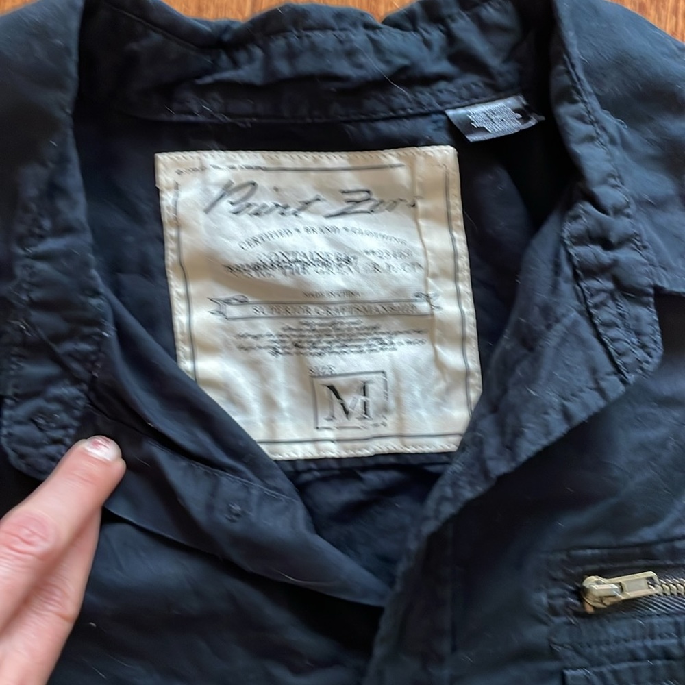 Navy button down shirt - Picture 2 of 6